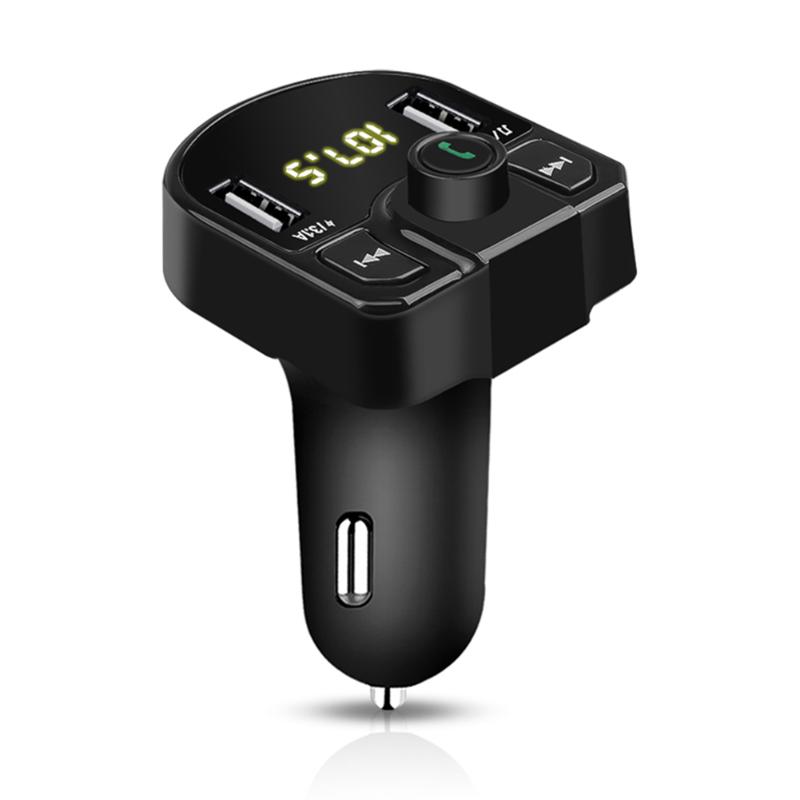 

Car Bluetooth 5.0 FM Transmitter Wireless Handsfree Audio Receiver Auto MP3 Player 2.1A Dual USB Fast Charger Car Accessories