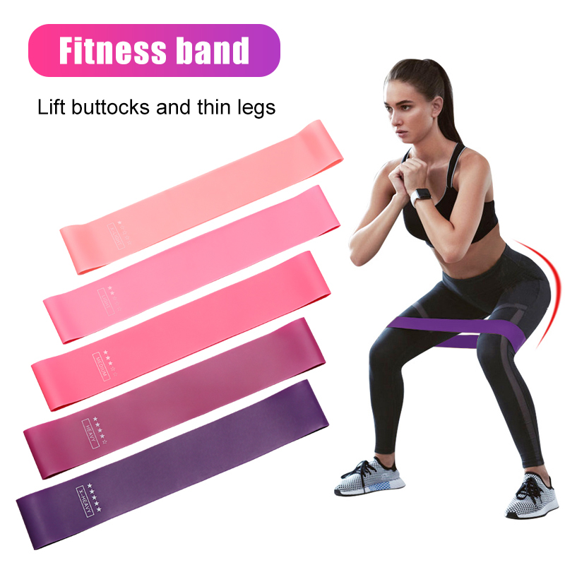 

5 Pcs Resistance Bands Gymnastics Latex with Exercise Instructions for Muscle Building Yoga H7JP, White