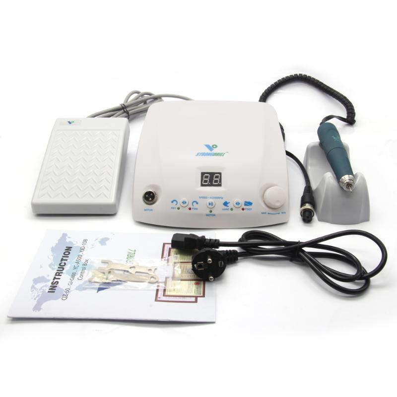 

DHL Free shipping 50,000 rpm dental lab brushless jewelry speed by foot pedal dental laboratory with handpiece for na