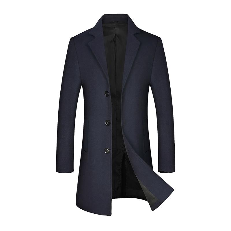 

Woolen MEN'S Coat, Mens Coat,Autumn and Winter New Style Wool Overcoat Men's,Mid-length Business Casual MEN'S WEAR,coats for Men, Black