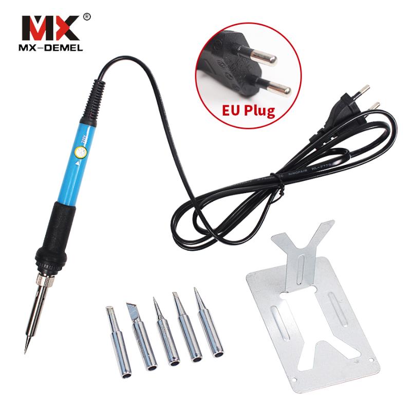 

MX-DEMEL 220V 60W Adjustable Temperature Electric Soldering Iron Kit Welding Soldering Station Heat Pencil EU Plug