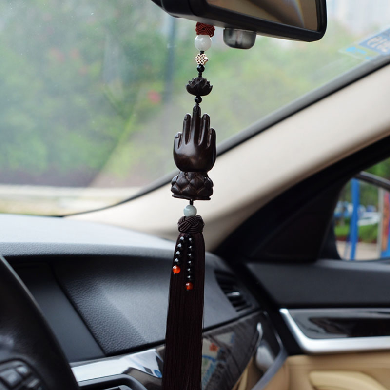 

fingered citron Car Brooches Ornaments Rearview mirror mount Car Pendant Ebony Buddhist High-grade Pendant