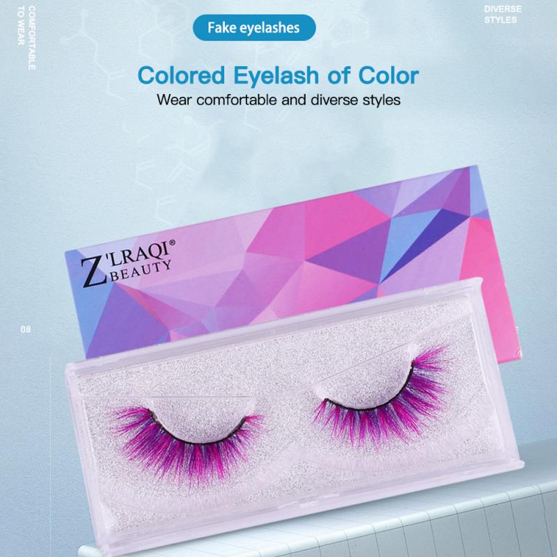 

Eyelashes Maquiagem Make up Mink Lashes Rainbow Color Eyelash Soft Cilios Light Natural 12 Color Faux Cils Pestañas Postizas