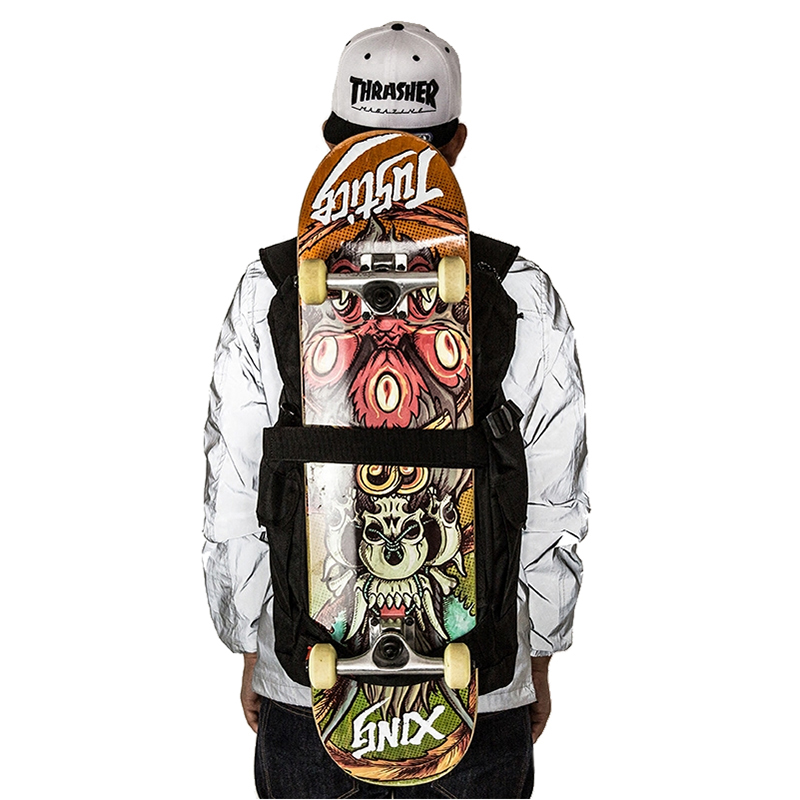 

free shipping skate board bag back pack 48x30 cm, Black