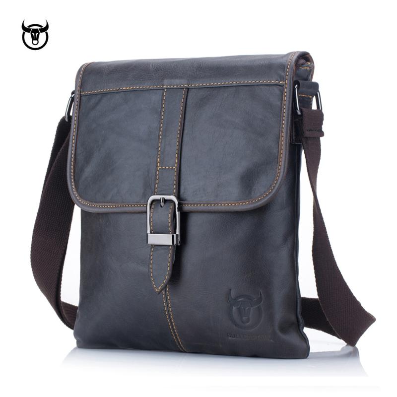 

Men's Genuine Leather shoulder bag man Messenger Bag for man leather fashion Flap male Crossbody Bags handbags, Brown