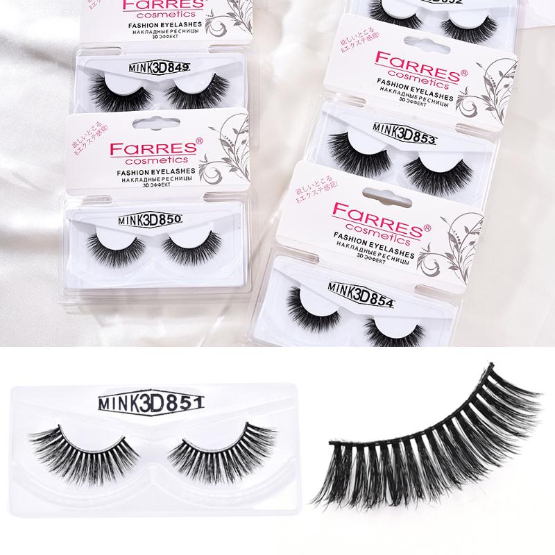 

1 Pair 8 Style Mink Hair Eye Lashes 3D Natural Bushy Cross False Eyelashes Black Makeup Not Need Glue False Eyelashes Extension