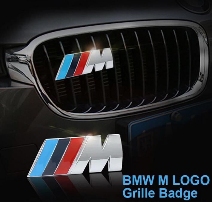 

3D Metal ///M M Power Logo Sticker Car Front Grille emblem Chrome Badge Decal For BMW E36 E30 E34 E46 E39 E60 E90, Black