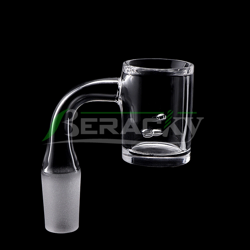

Beracky New 3mm Wall Beveled Edge Quartz Banger With Tourbillon/ Spinning Holes 10mm 14mm 18mm Male Female Quartz Nails For Bongs Dab Rigs