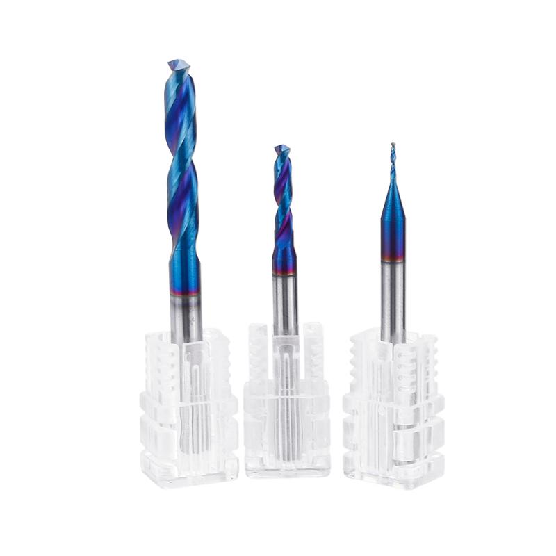 

HRC65 Tungsten Steel Twist Drill Bit 2 Flutes 1-7mm 118 Degree Chamfering Cutter Woodworking Tool