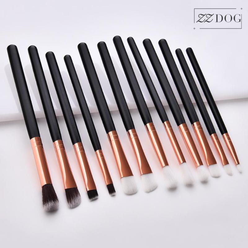

ZZDOG 12pcs High-Quality makeup brushes set professional Detail cosmetic tools eyeshadow eyebrow eyelash Lip brush beauty kits