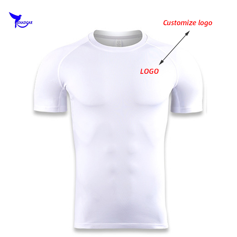 

Customize LOGO Running Shirt Men Designer Quick Dry Compression T-Shirts Slim Fit Top Tees Sport Men's Fitness Gym Clothing 2020, Army green