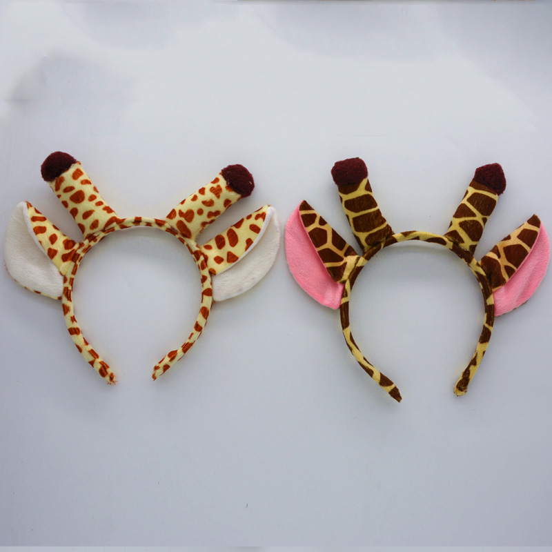 

Giraffe Headband Ears Jungle Animal Cosplay Head wear For Children Adults Birthday Party Favors Gift Christmas Halloween
