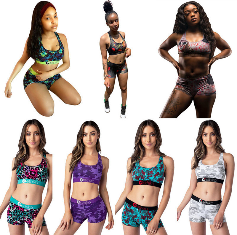 

Summer Ethika Women Designer Swimdress Crop Top Vest Swim Shorts Trunks Boxers 2 Piece Set Tracksuit Patchwork Shark Camo Bathing Suit C33-2, Mix or leave a message