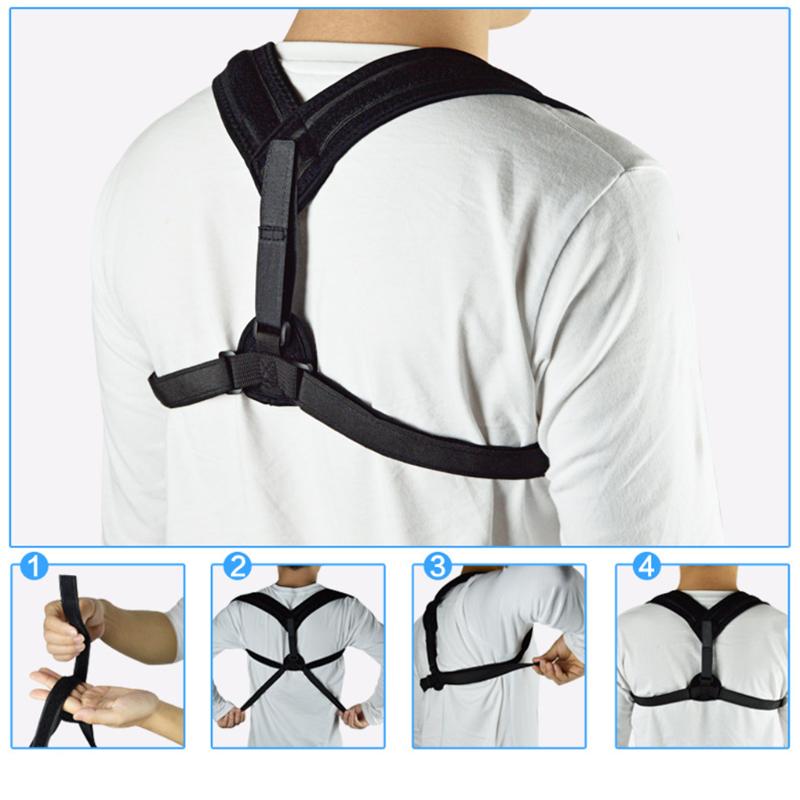 

ELENXS Back Spinal Support Brace Posture Corrector Trainer Physical Therapy Shoulder Neck Pain for Men Women, One size