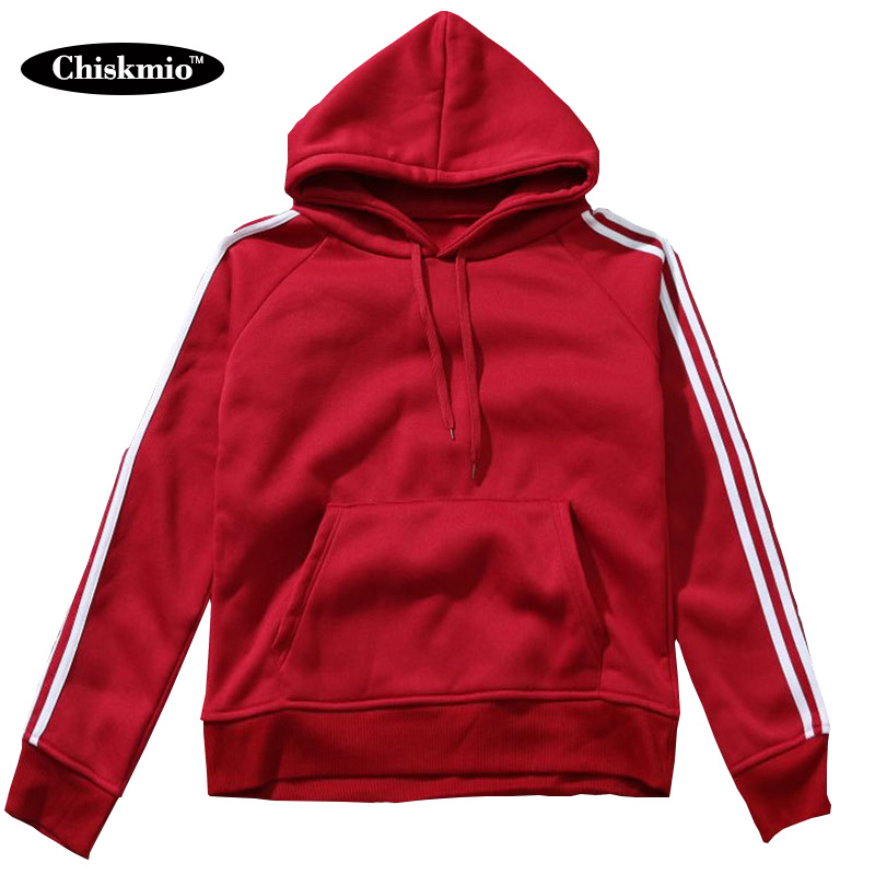 

Chiskmio Couple Sweatshirt Women Hoodies Tops Striped Sleeve Pullover Ladies Drawstring Hooded Outwear Sweatshirt Autumn, Black
