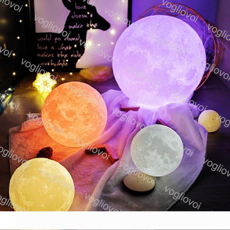 Moon Lamp 10cm 12cm 13cm 15cm 18cm 20cm 3D Printing LED Night Light 2 Colors 16 Colorsl Moon Light USB Desk Lamp DHL-image-557547705