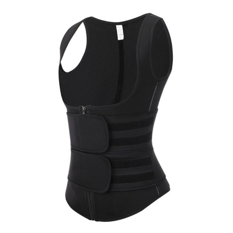 

Women Belly Girdle Waist Trainer Push Up Vest Body Shaper Waist Cincher Corset Zipper Vest Plus Size S-3XL Shaperwear dropship, Black