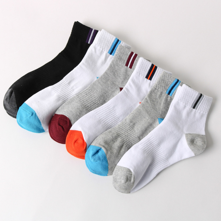 

Top Quality Student Hiking Camping Socks Men Cotton Cycling Socks Outdoor Sport Sweat-absorbent Deodorant, Grey blue