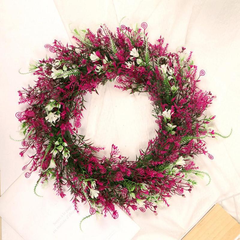 

Artificial Phoenix Tail Leaf Wreath Door Garland for Front Door Wedding Party Wall Home Decor Flow supplier, As pic