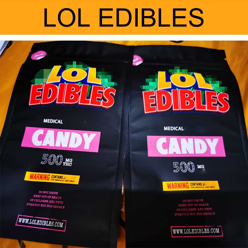 

LOL edibles HASHTAG HONEY mylar bag Dry Herb Flower Packing Bags medicated hashtag honey candy retail packaging smell proof zipper bags
