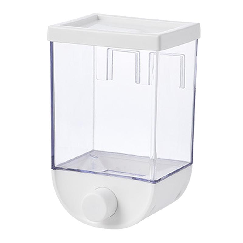 

Kitchen Wall Mounted Cereal Dispenser Dry Storage Container Self-adhesive