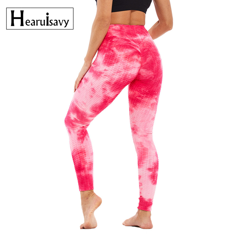 

High Waist Sport Leggings Women Gym Push Up Yoga Pants Fitness Legging Jogging Trousers Female Tie-dye Scrunch buSport Pants, 07