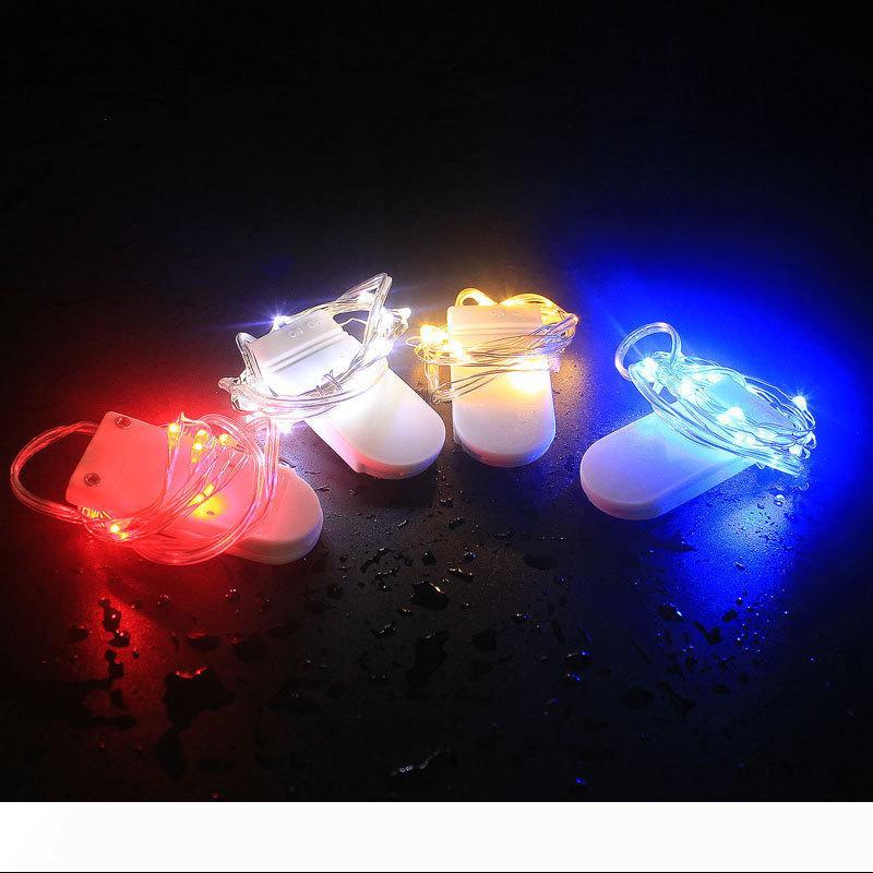 

2M led string CR2032 Battery 1 meter 3M 4M 5M 6M 10M Operated Micro Mini Light Silver Wire Starry For Christmas Halloween Decoration