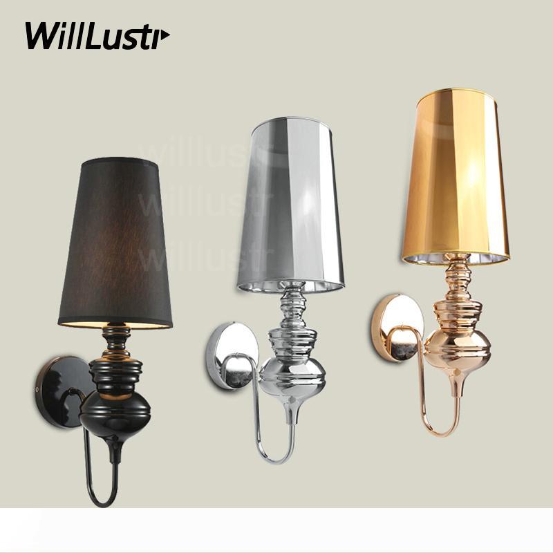 

josephine wall lamp jaime hayon wall sconce light living room lobby bedroom l corridor lighting black white chrome gold mirror bed side
