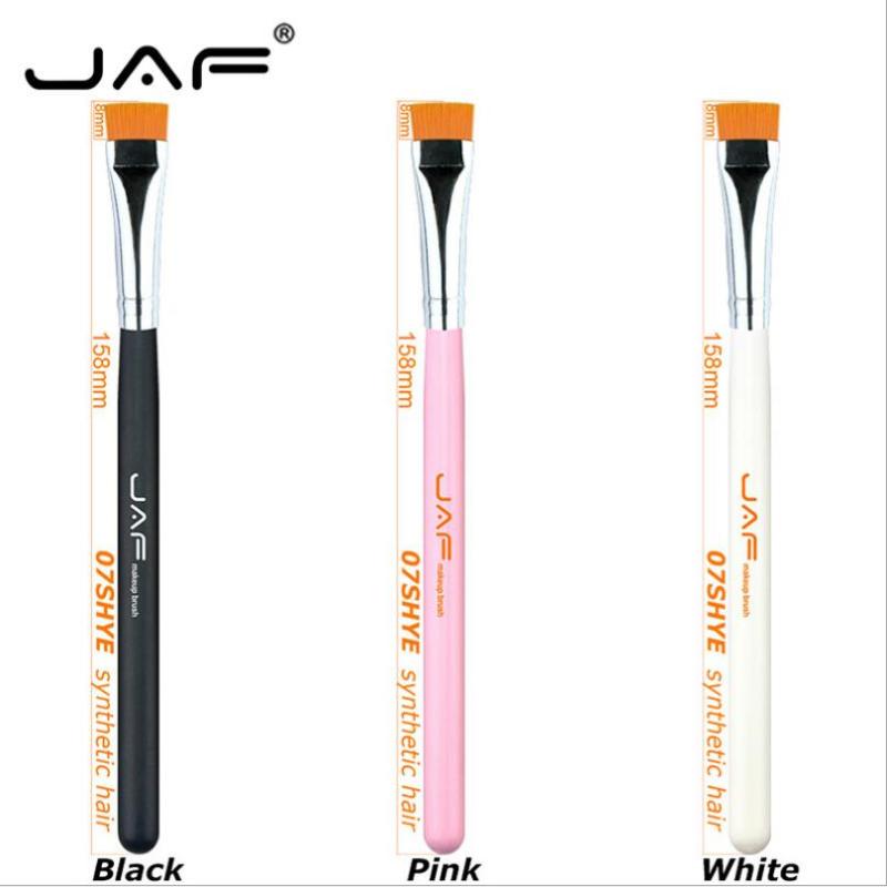 

JAF 1 PCS Eye Makeup Brush Flat Eyeliner Eyebrow Blending Beauty Make Up Brush Soft Nylon Hair 3 Colors for Choose T0406