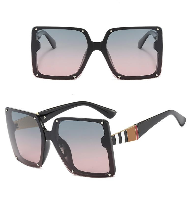 

Womens Sunglasses Summer Beach Goggle Sunglasses Beach Woman Oversize Glasses UV400 6 Color Highly Quality with Box