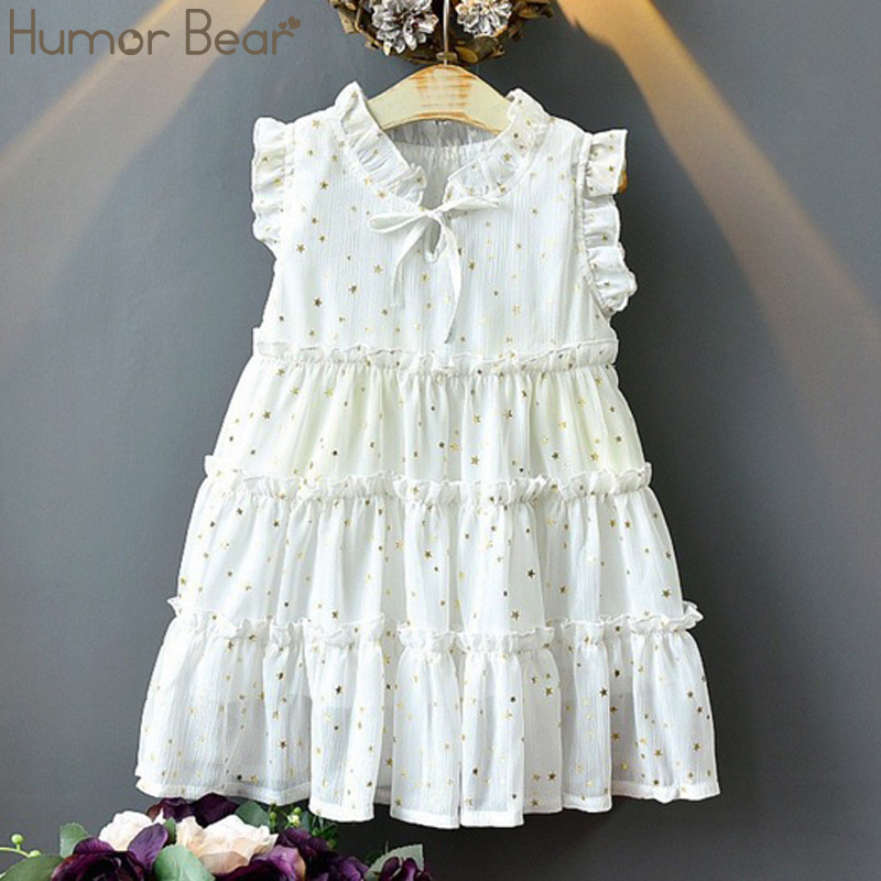 

Humor Bear Girls Dress Summer Toddler Dress Sleeveless Hot Gold Little Star Princess Girls Baby Kids Clothing, 257 yellow