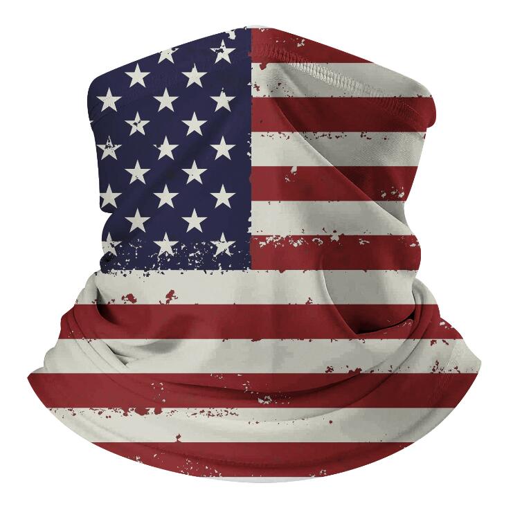 

US STOCK Flag of US Masks Scarf Shawl Sunshade Designer Protection Mask Masks Neck Sun Face Mask Outdoor Riding Anti Protective Scarf Mask, Mix color