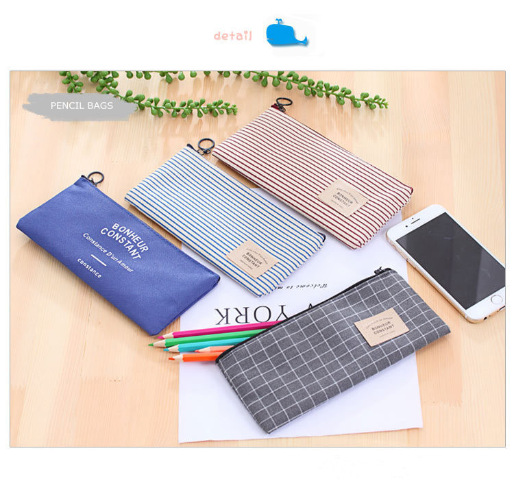 

Popular Stationery Canvas Pencil Case school Pencil Bag School pencilcase Office School Supplies Pen bag Pencils Writing Supplies Gift