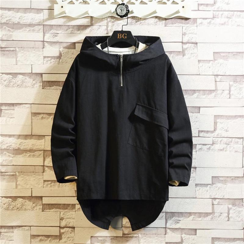 

Fashion Handsome Boys Streetwear Men's Winter 2020 Keep Warm Blouse Outwear Casual Loose Fashion Button Tops Large Size Coat, Black