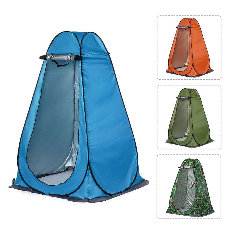 

Automatic Outdoor Bath Tent Shower Shelter Swimming Locker Room Toilet Bird Watching Shed With Window Shower Head Fixing Strip