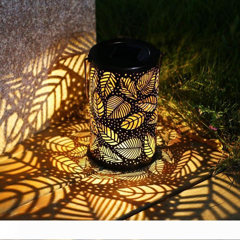 

Solar Garden Light Metal Hollow Projection Hanging Lamp for Outdoor Garden Yard Pathway Lawn Decoration Solar Power Light 10160