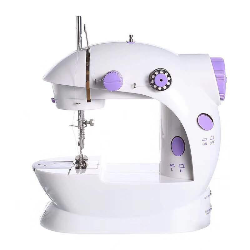 

Led Mini Electric Handheld Sewing Machine Dual Speed Adjustment With Light Foot Double Threads Pedal Sewing Machine