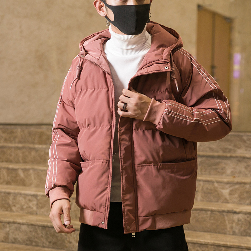 

Men Coats Winter Korean Casual Cotton-Padded Jacket Down Jacket Cotton-Padded Clothes Fashion Man Winter Warm, Black