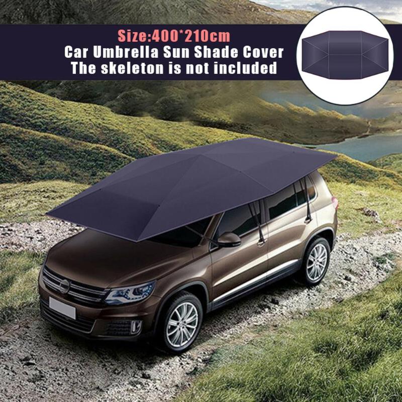 

4x2.1M Outdoor Car Vehicle Tent Waterproof Universal Car Umbrella Sun Shade Cover Oxford Cloth Polyester Covers Without bracket