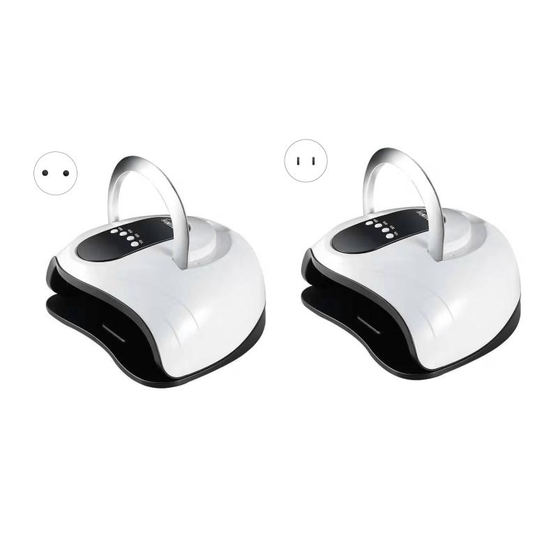 

120W LED Nail Dryer UV Lamp Gel Nail Polish Fast-Curing Light Timer Sensor Salon 42Pcs LED Bulbs 10S 30S 60S 99S Painless Mode F, White