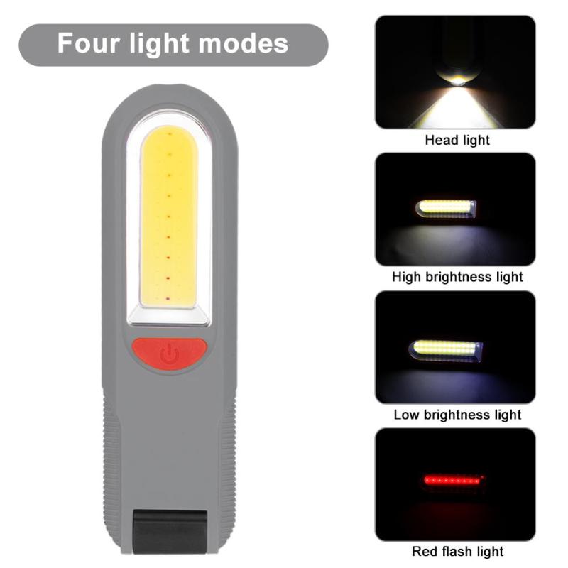 

4 Modes COB LED Working Light Portable 90° Bendable Lantern Torch Folding Emergency Light Magnet&Hook Camping Lamp