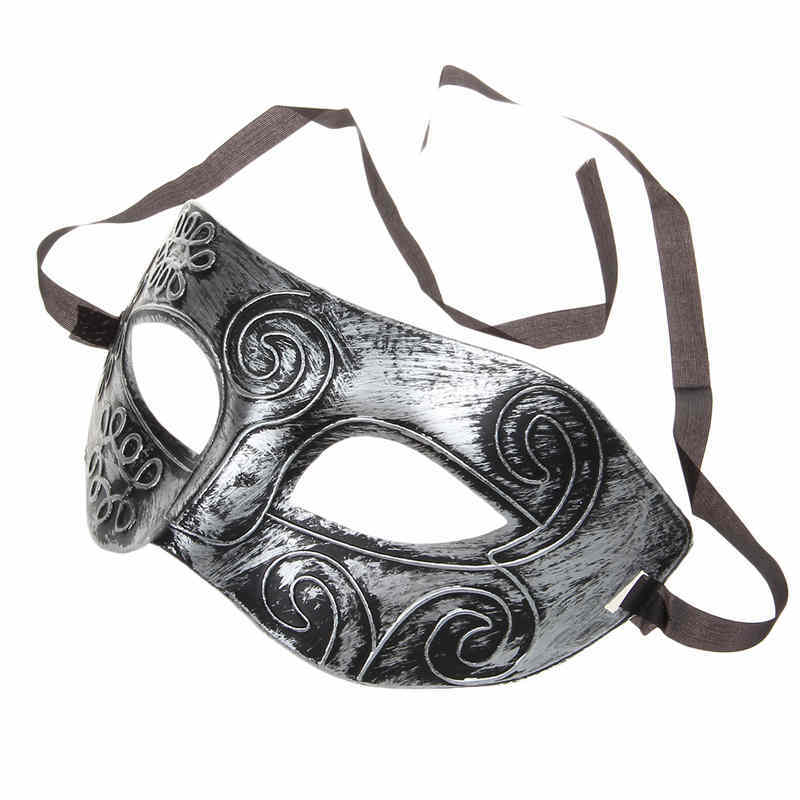 VENETIAN MASQUERADE HALLOWEEN UNISEX STAG PARTY GOLD OR SILVER FACE ROBOT MASK