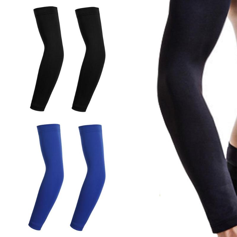 

1Pair Non-slip ice sleeve Men Women Cooling Arm Ice Silk Sleeve Soft breathable Quick dry Outdoor basketball bike arm guard, Black