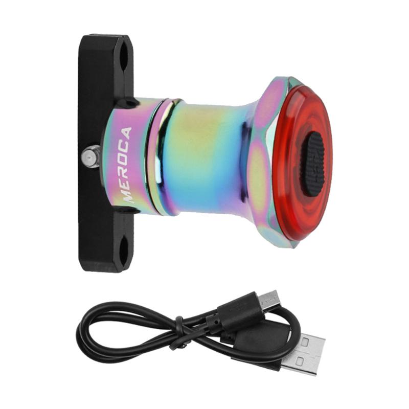 

1PC Smart Brake Light USB Charging Bicycle Saddle Cushion Intelligent Sensor Taillight (Black