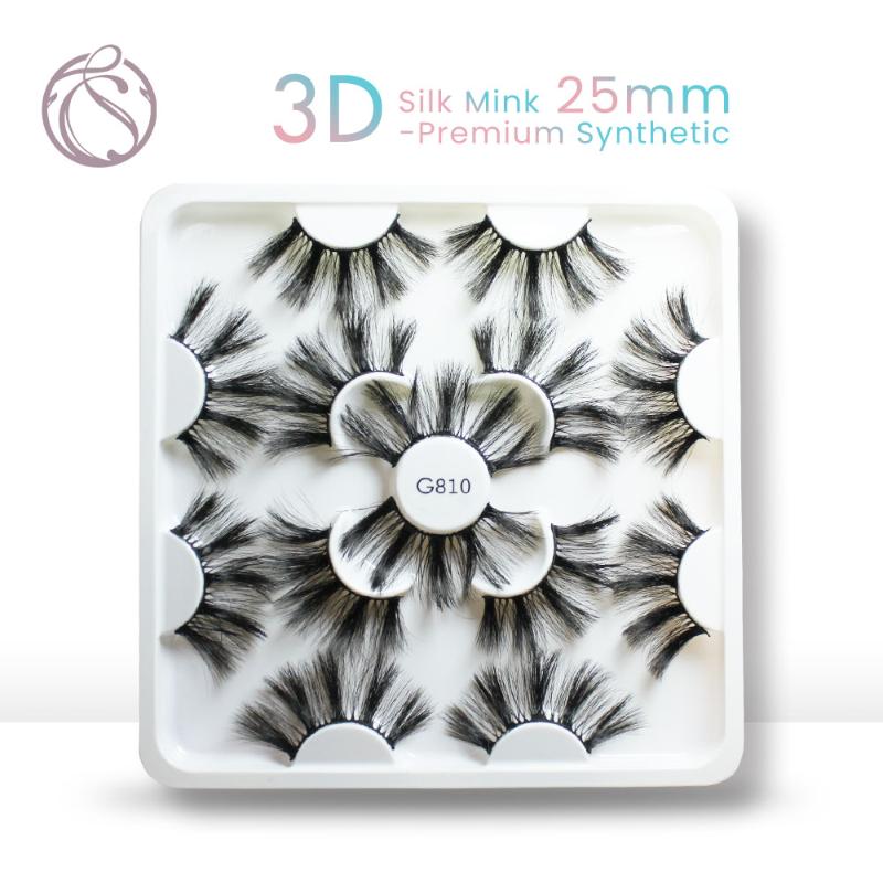 

7 Pairs 3D Faux Mink Hair Soft False Eyelashes 25mm Mink Lashes Eyelashes Extension Handmade Eye Lash Makeup Extension Tools