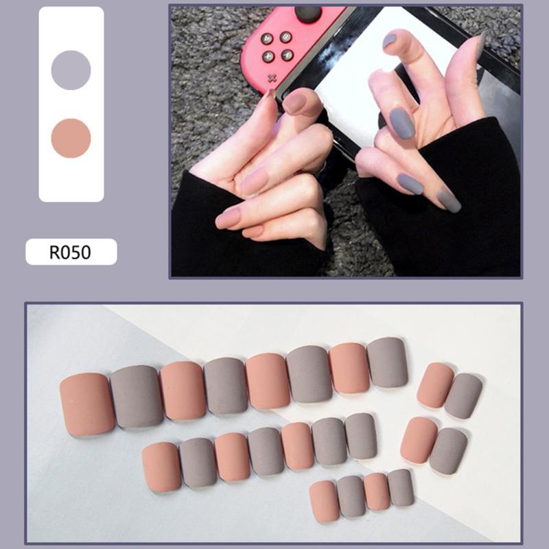 

24pcs False Nail Wearable Full Cover Variety Sizes Manicure Nail Art Acrylic Tips EY669, 45