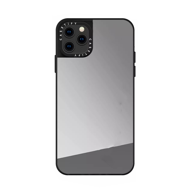 

B38 durable silicone case for iphone11pro max mirror protective back cover, White