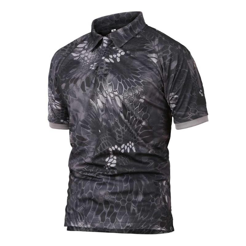 

Summer Men' Tactical T-shirt Short Army Combat Camouflaged Sleeve Combat Shirt Hunting Hiking Running Fishing Large Size 5XL, Green