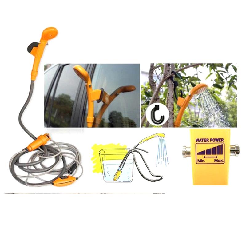 

Outdoor Camping Shower Bag 12v Electric Outdoor Shower Water Bag Kit For Car Washing, Camping, Hiking, Watering Plants, Black
