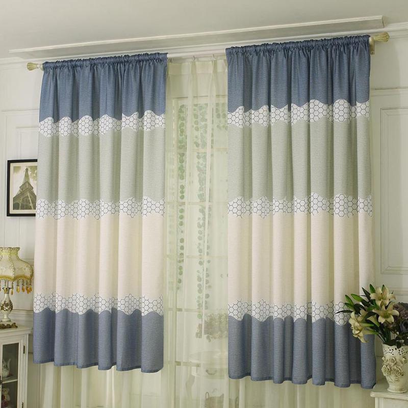 

Wide Strip Half Shading Curtain for Bedroom Living Room Semi Blackout Purdah Home Decor, Purple